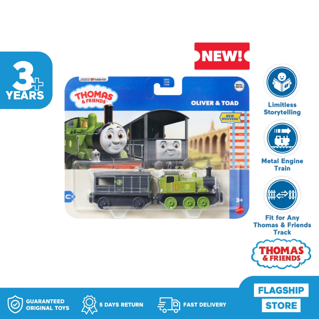 [NEW ARRIVAL] Thomas & Friends NEW Push-Along Deluxe (Oliver and Toad) - Mainan Kereta Anak
