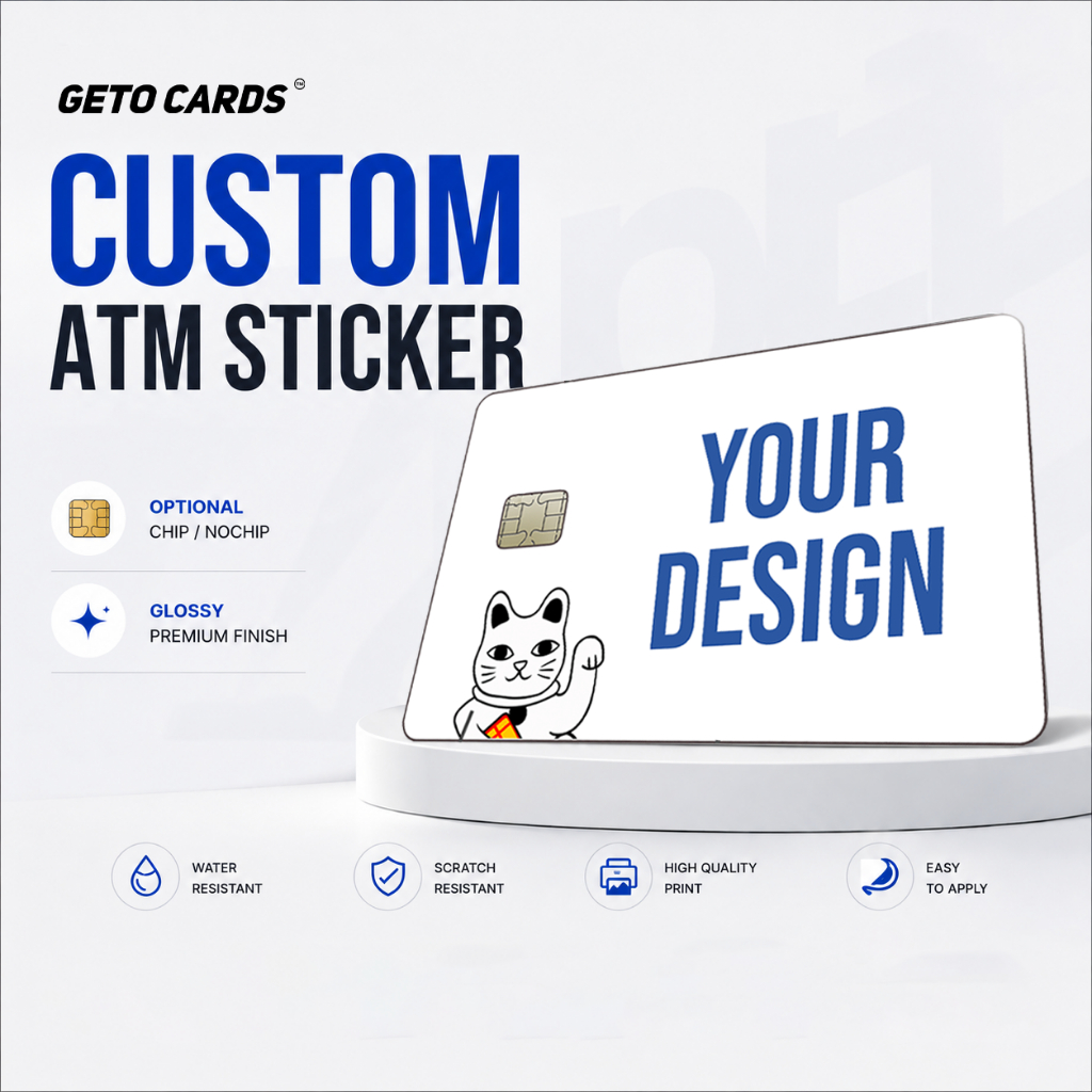 Custom Stiker Atm Skin Atm Skin Card Untuk Kartu Debit ATM / Flazz / Emoney Geto Cards