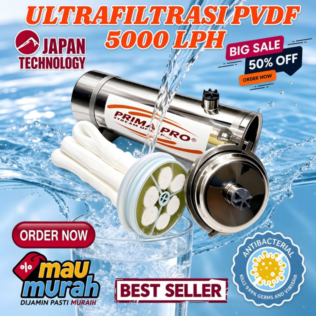 filter pvdf 5000 lph ultrafiltrasi pvdf water fre filter 5000 lph Ultrafiltrasi PVDF 5000 LPH