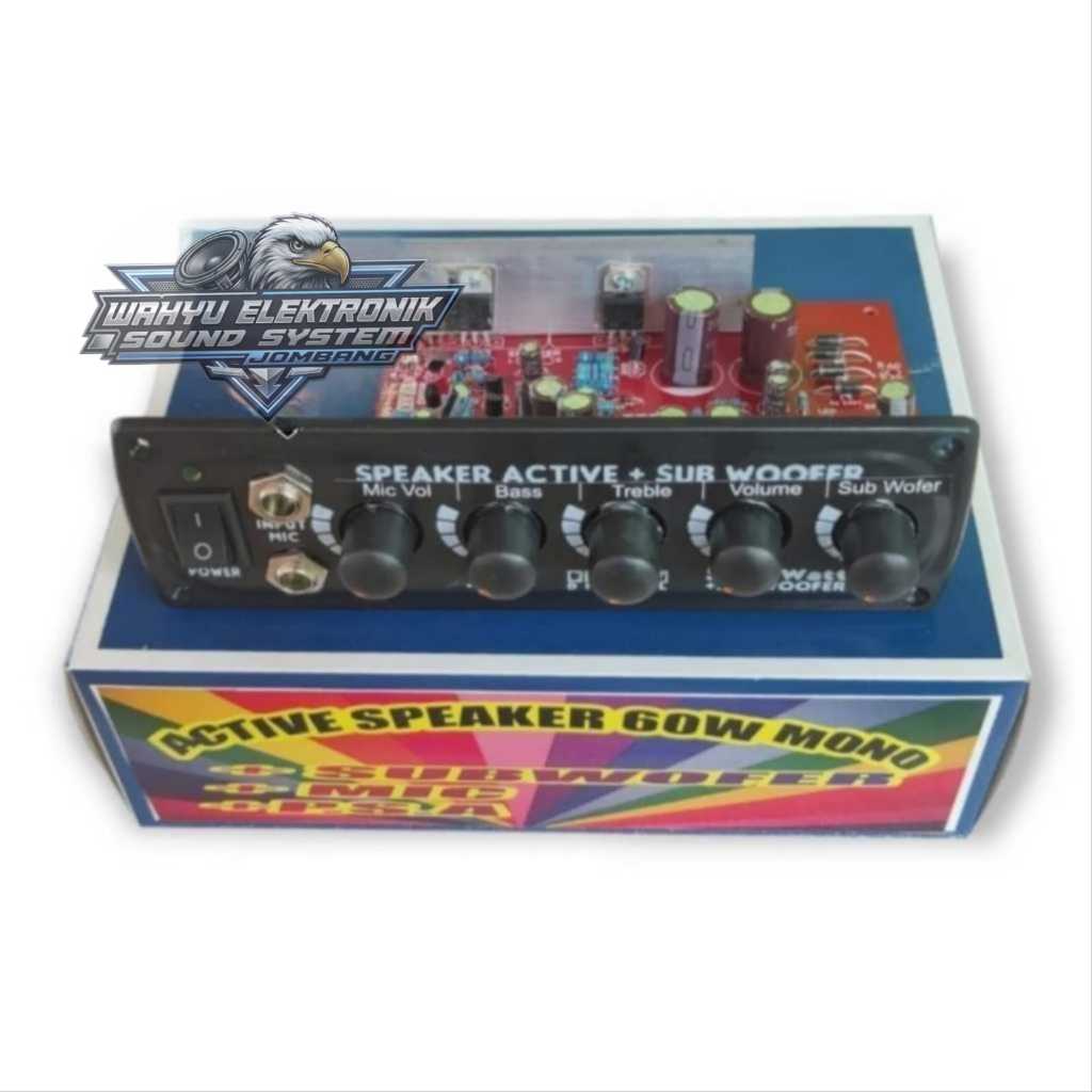PA Power Aktif SPEAKER 60W MONO + SUB + MIC + P.S.A Kit active speaker