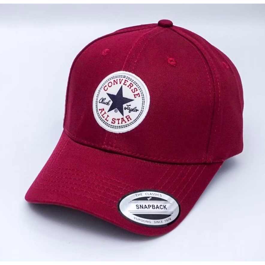 TOPI BASEBALL CONVERSE ALL STAR SNAPBACK ORIGINAL MAROON CAPS / TOPI PRIA WANITA BEST SELLER / BISA 