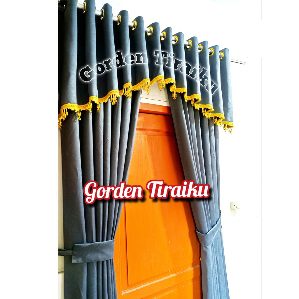 gorden poni set gordyn pintu/gorden jendela gorden poni rumbai manik manik gorden terbaru gorden pon