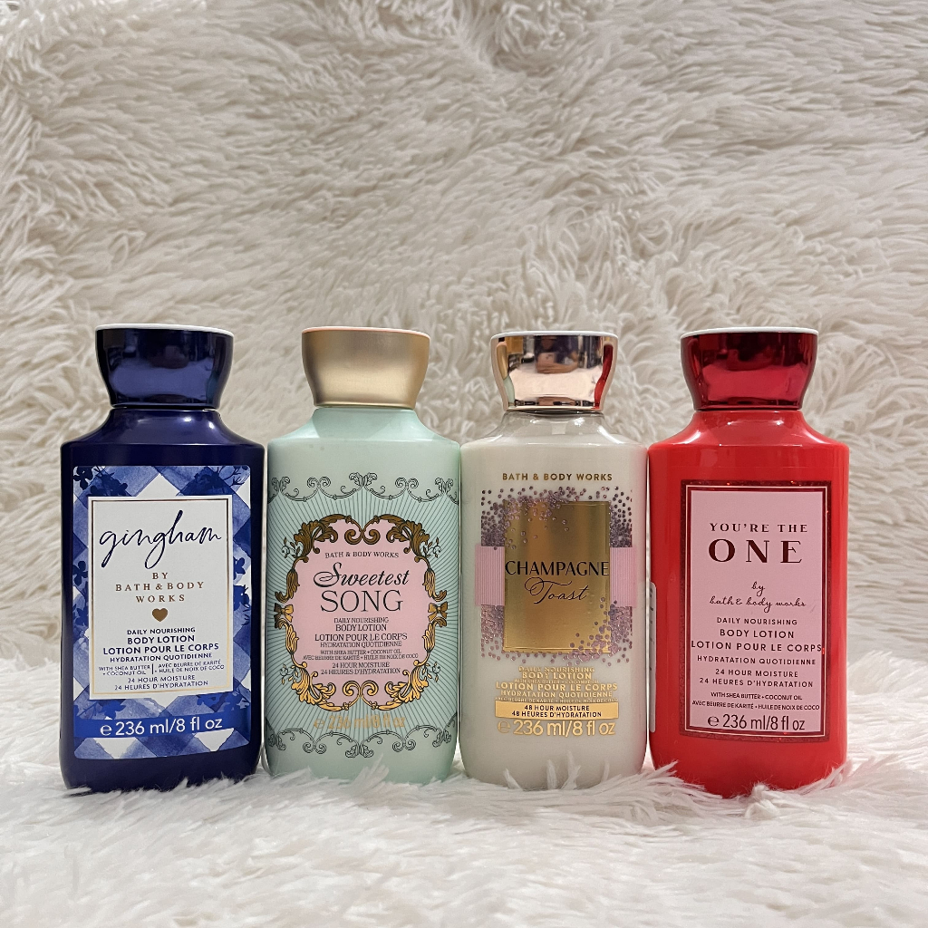 SALE BBW Bath and Body Works Body Lotion Hand Body 24 HR Moisture 236ml Gingham / Sweetest Song / Ch