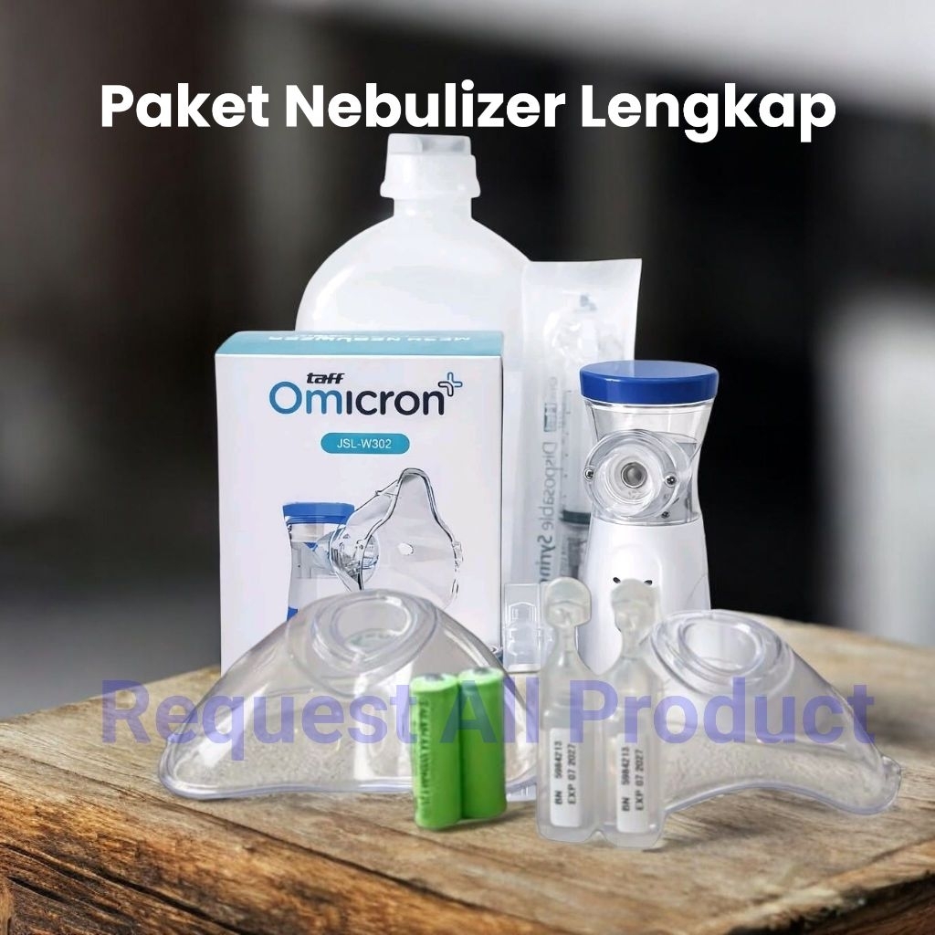 Nebulizer Portable Lengkap Paket Lengkap Nebulizer Portable dengan NaCl dan Cairan Obat Lengkap Nacl