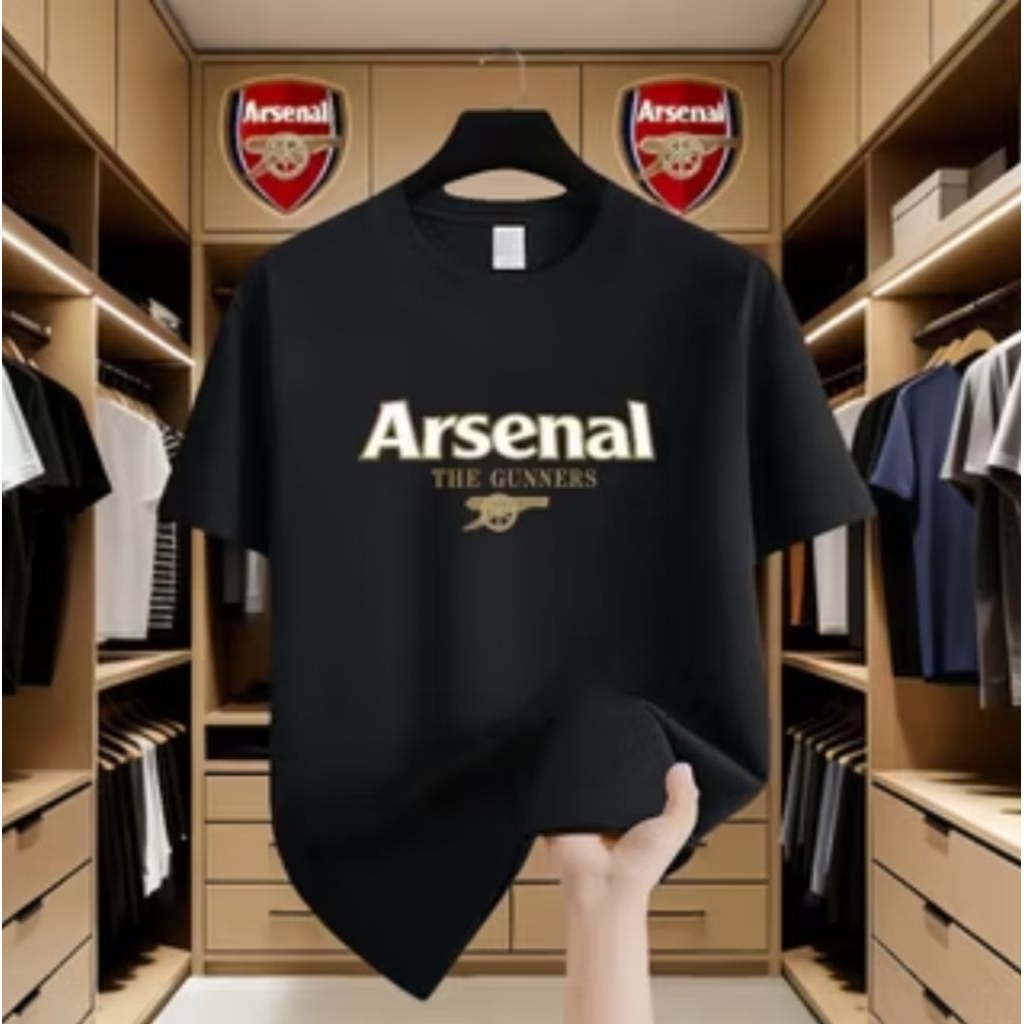 KAOS DISTRO SIMPEL TULISAN ARSENAL REMAJA PRIA DAN WANITA