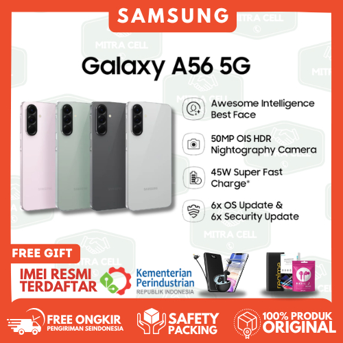 Samsung Galaxy A56 5G 12/256GB | HP Android Terbaru | Kamera Ultra Jernih 50MP | Smartphone 5G Moder