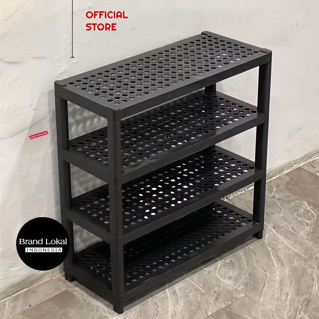 Rak sepatu 4 susun kualitas second pernah pakai seperti masih baru