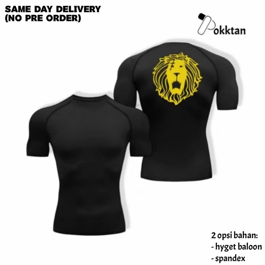 Kaos Olahraga Compression Shirt Short Sleeve Seven Deadly Sins Escanor / Kaos Olahraga Kompresi Keta