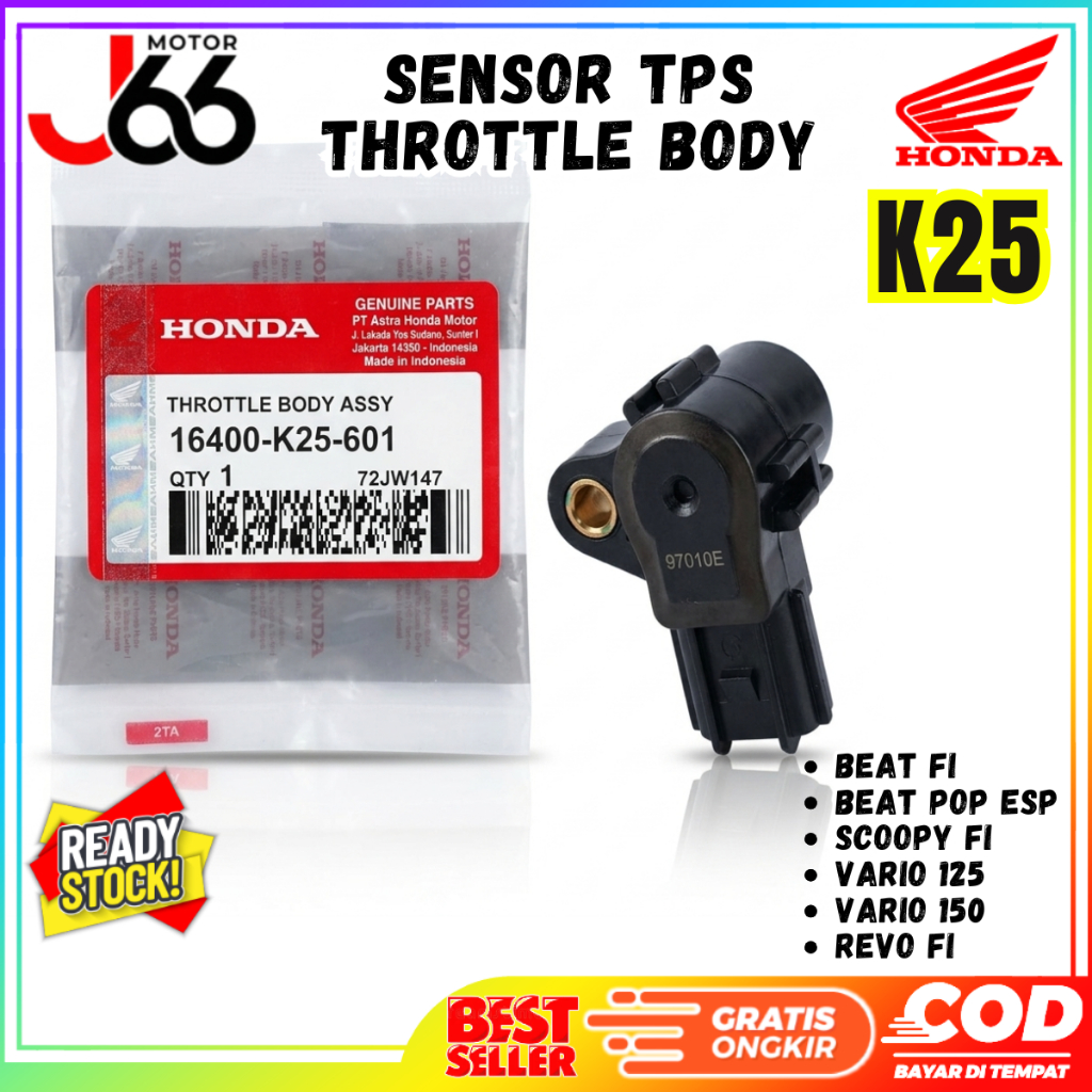 Sensor TPS Thorttle Body Beat FI Beat POP Stater Kasar Scoopy FI Vario 110 Spacy FI Ori - 16400-K25-