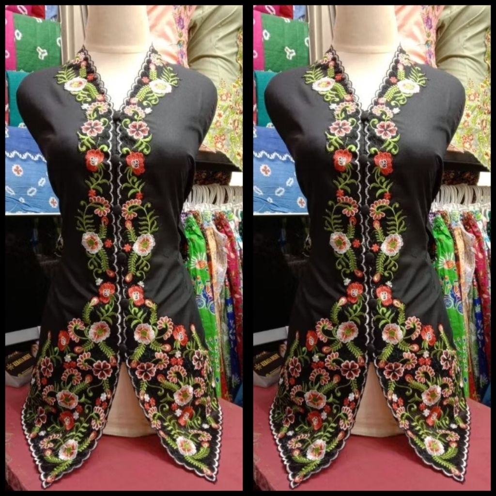 Jumbo // Atasan kebaya encim katun bordir // encim lengan panjang // kebaya encim premium