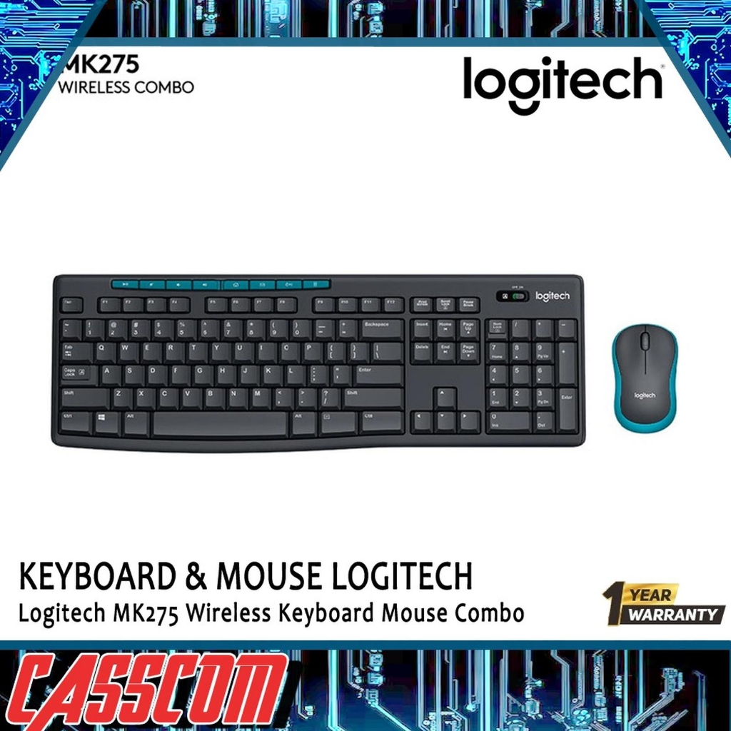 Logitech MK275 Wireless Keyboard Mouse Resmi