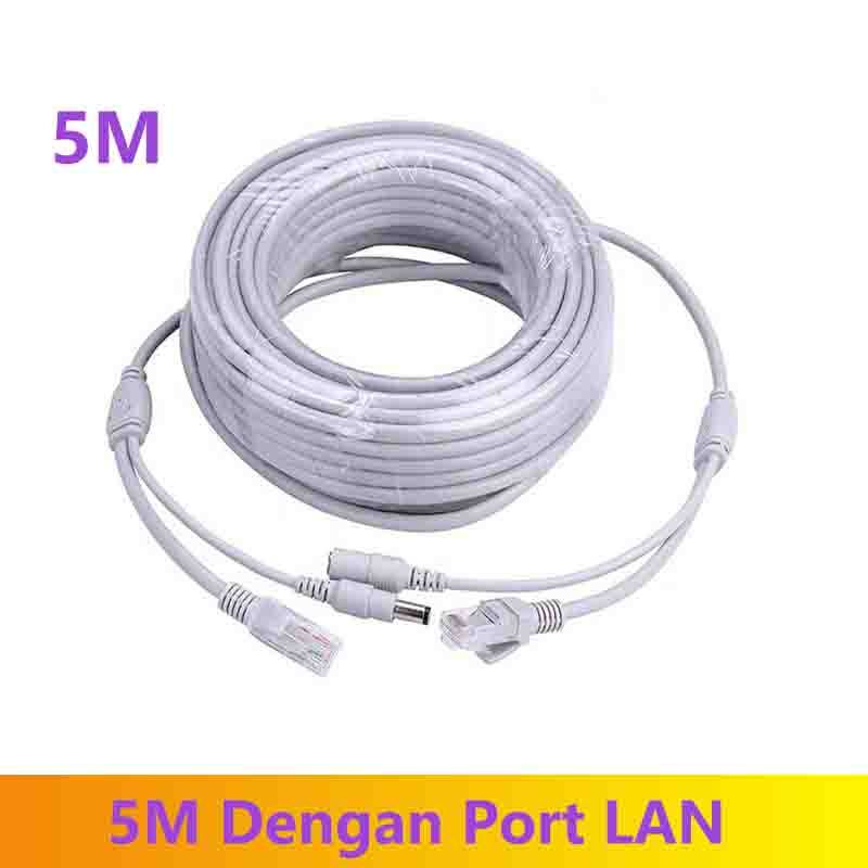 Kabel LAN  RJ45  Kabel ekstensi CCTV 5 Meter Kabel Jaringan Antarmuka LAN