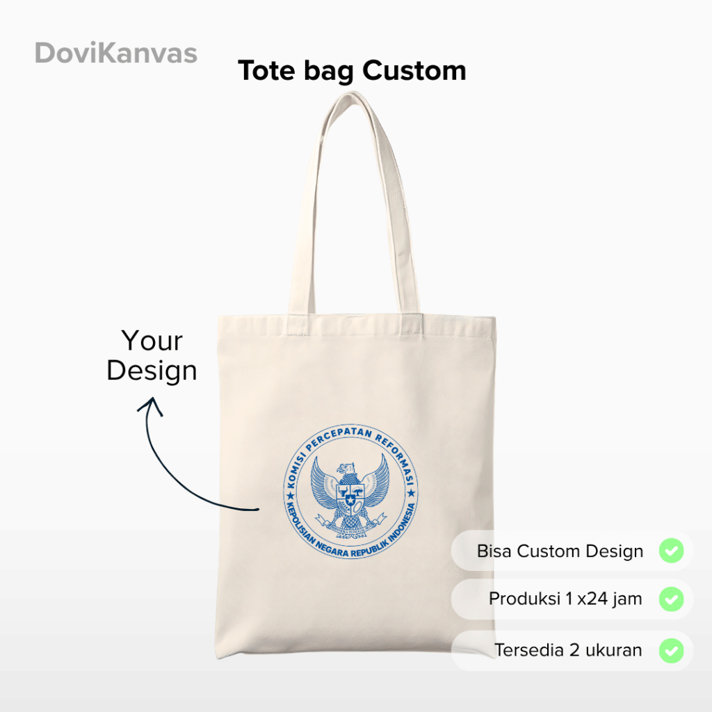 Tote bag Kanvas Motif CUSTOM / Tote Bag Kanvas Murah Premium