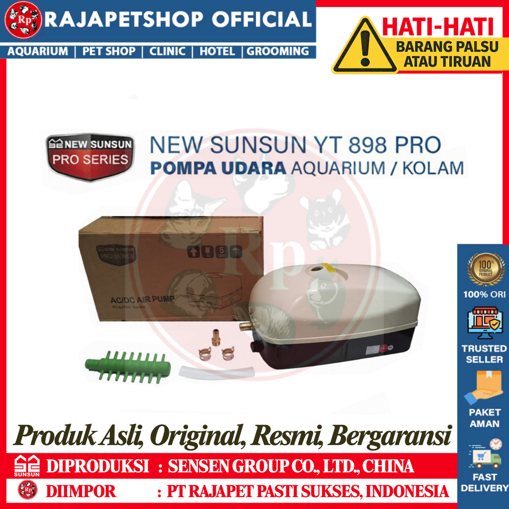 NEW SUNSUN AC DC AIR PUMP YT 898 PRO Pompa Udara Kolam Aquarium
