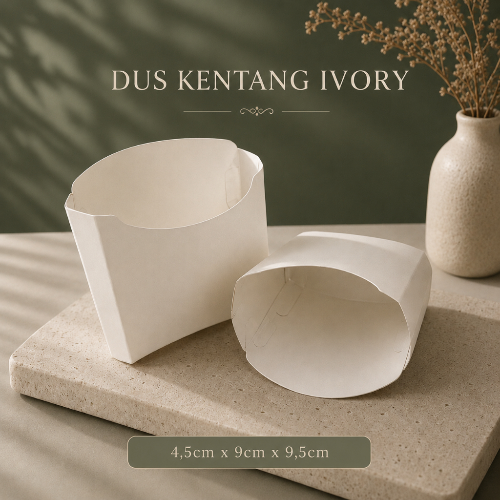 Box ivory Kentang Goreng, Box Kentang Goreng, Kemasan Kentang Goreng / french fries laminasi termura