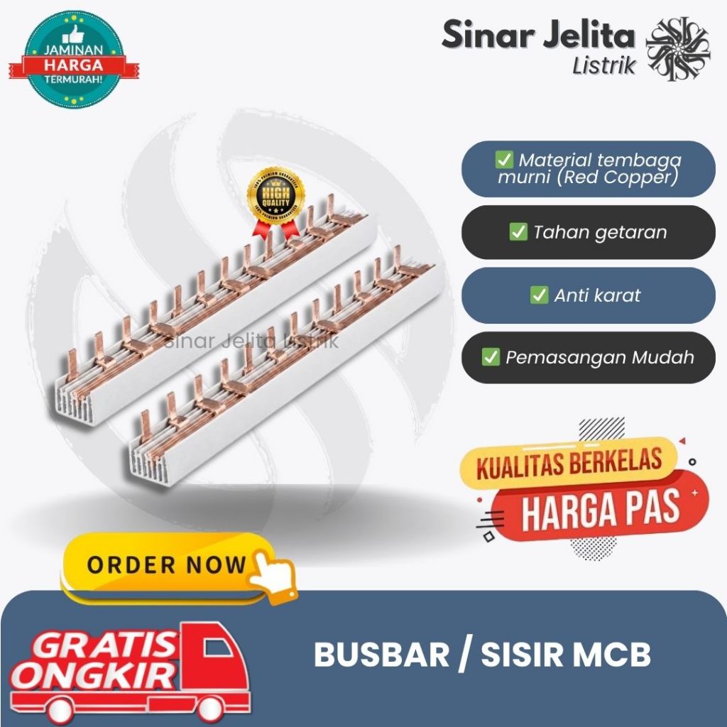 Busbar / Sisir MCB 1 Phase & 3 Phase | Busbar Sisir Rel Sisir MCB Bossecom
