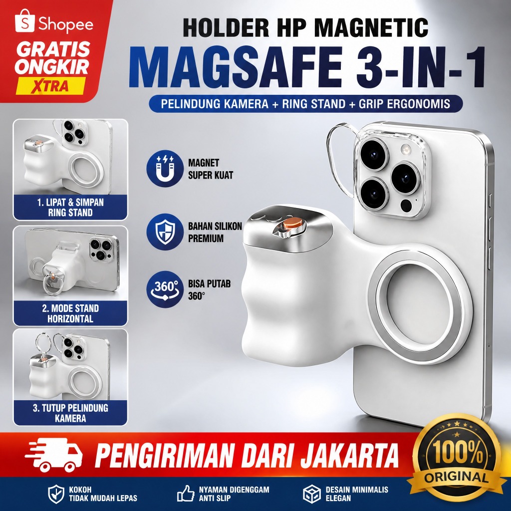 Pegangan Ponsel Magnetik Pegangan Kamera Magnet Kuat untuk Olahraga Luar Ruangan Musim Sepak Bola, V