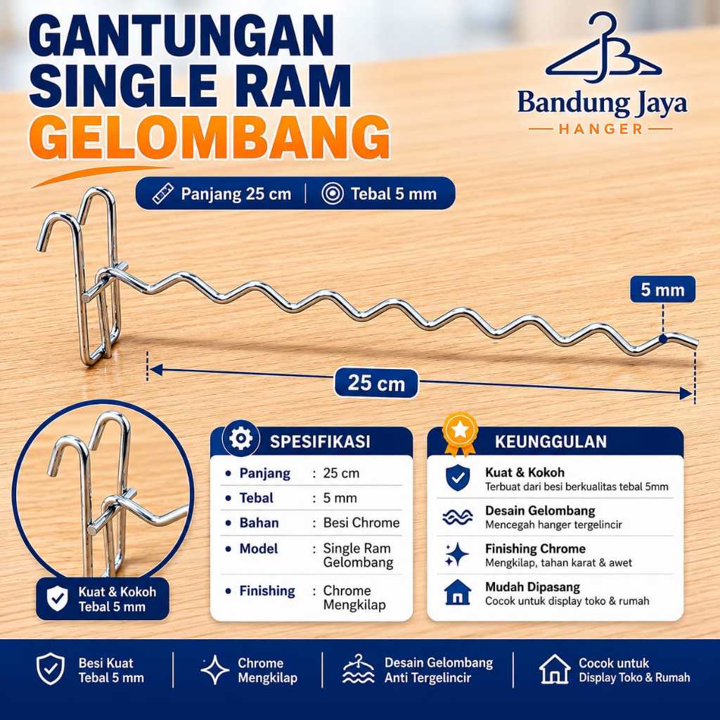 Cantolan Ram Gelombang Aksesoris Tas Dan HP, Dll /Cantolan Aksesoris Hp/Single ram Display Tas