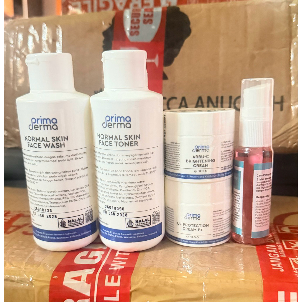 (etalase request)PAKET NORMAL PRIMADERMA SKINCARE KOMPLIT isi 5/PAKET MENCERAHKAN GLOWING