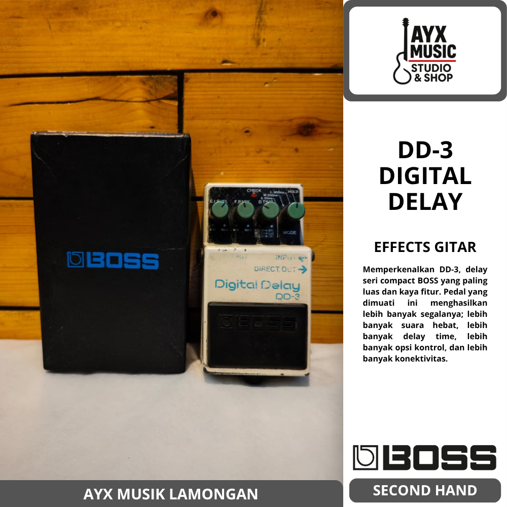 BOSS DD-3 Digital Delay | Pink Label | Efek Gitar Boss