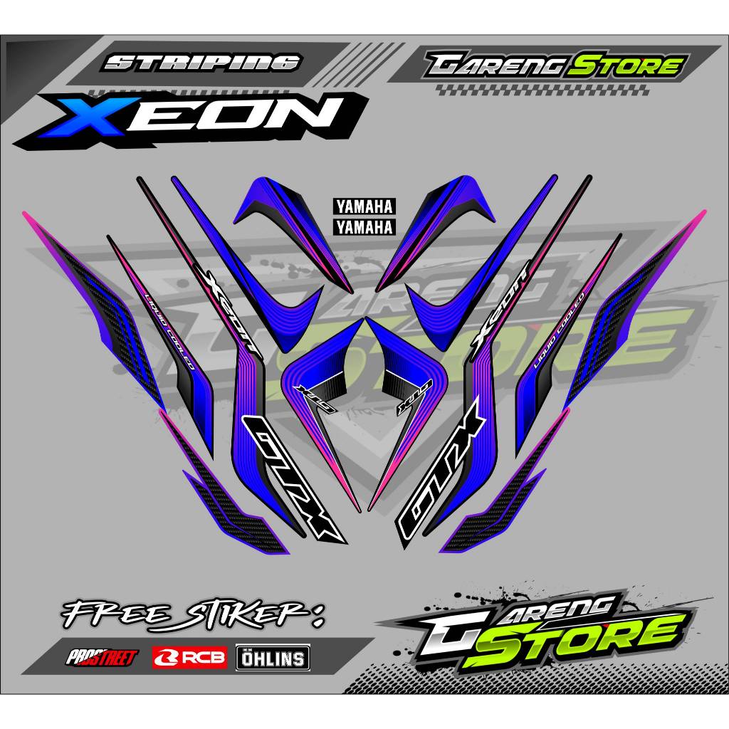 STRIPING VARIASI YAMAHA XEON GTX 125 / STICKER LIST VARIASI MOTOR XEON GTX 125