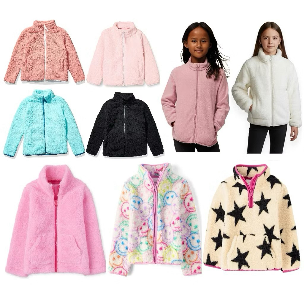 Jaket Sherpa anak perempuan