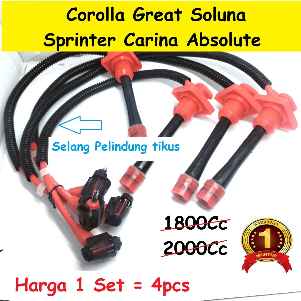 Kabel Toyota Corolla Great Soluna Corona AE100 AE101 AE110 AE111 Sprinter Carina 4A 5A Tali Busi Bar