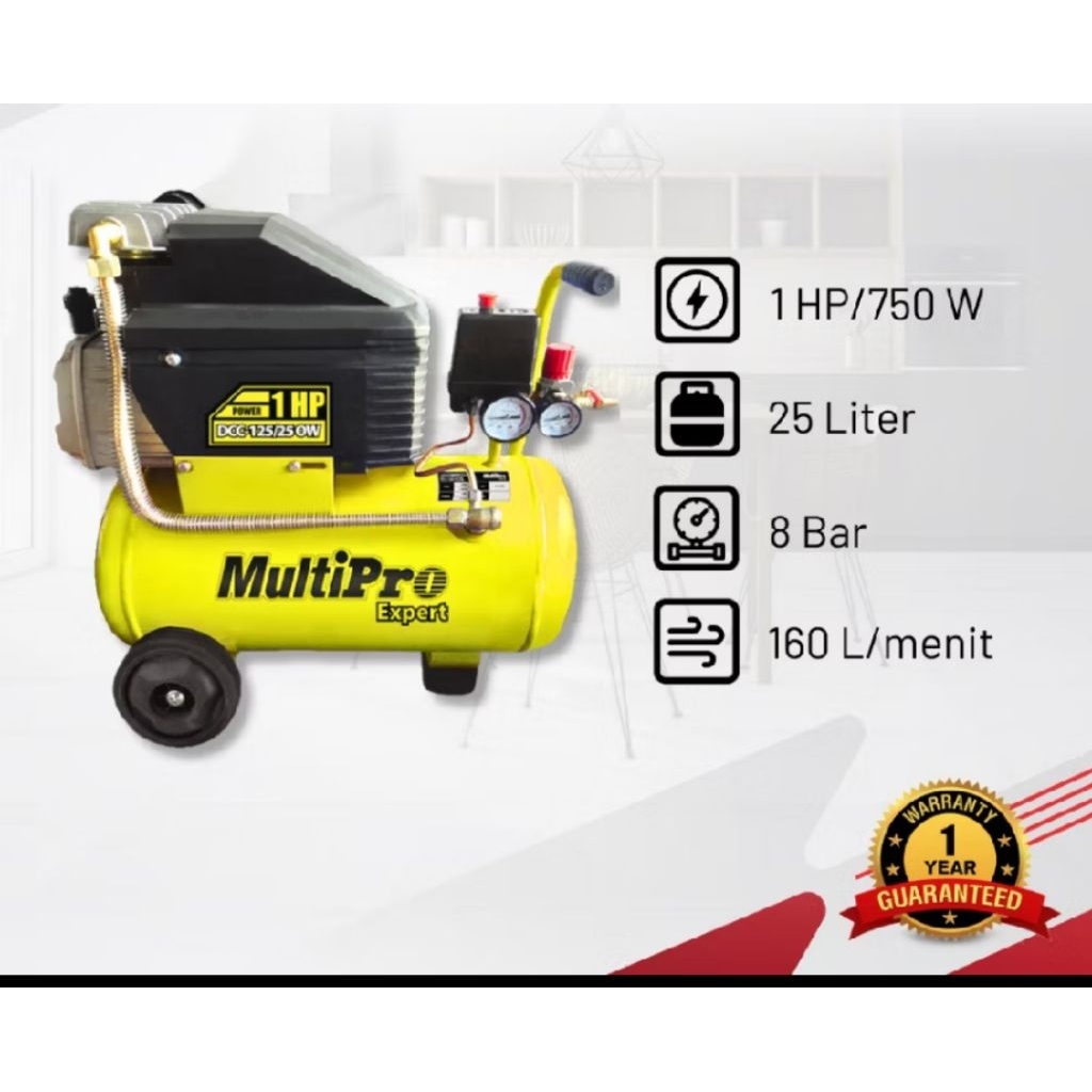 Kompresor Udara 1 HP / Air Compressor MULTIPRO DCC 125-25GD