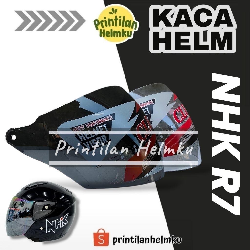 PRINTILANHELMKU Kaca Helm NHK R7 Visor Helm NHK R7