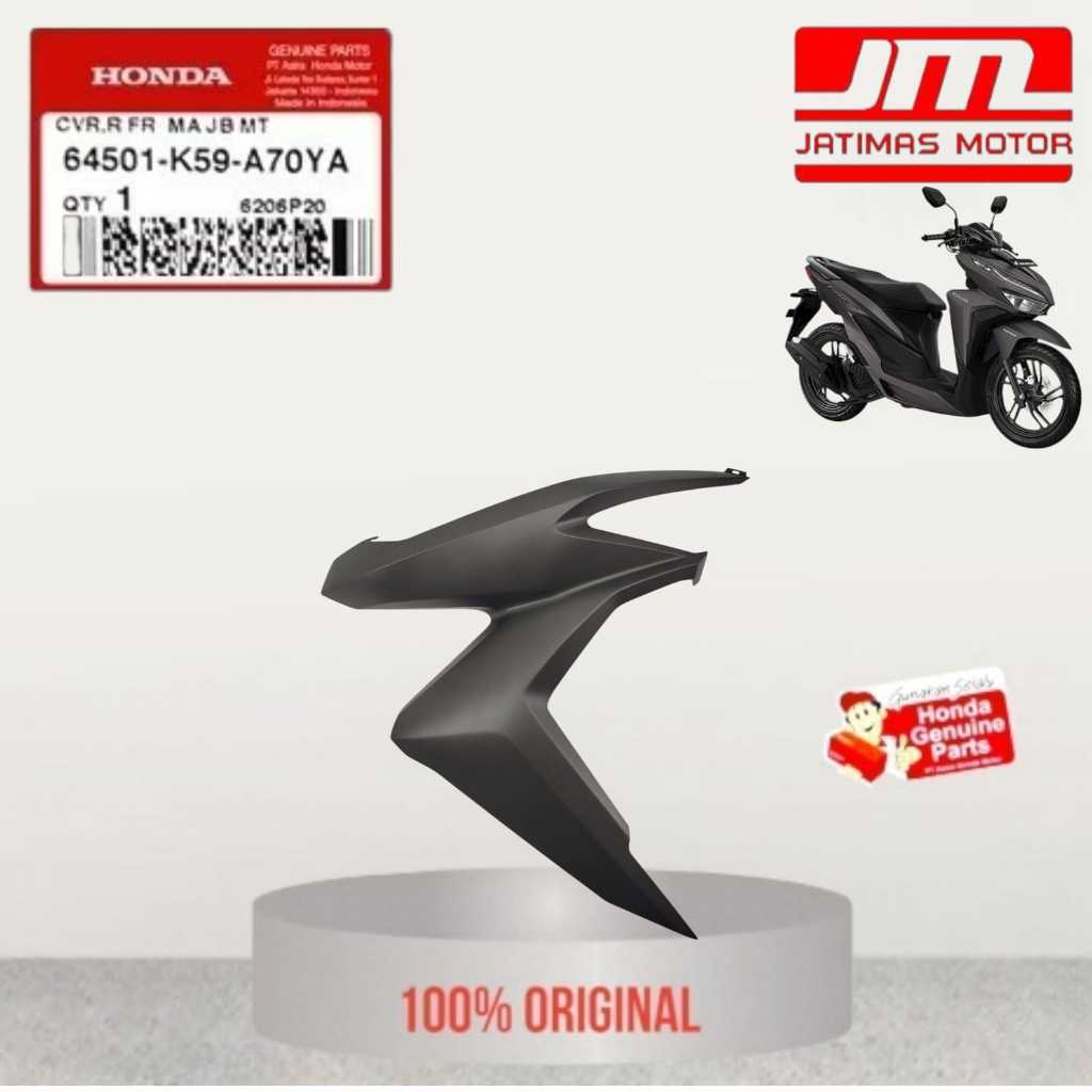 64501-K59-A70YA 64601-K59-A70YA Cover sayap new vario 125 150 Coklat Doff