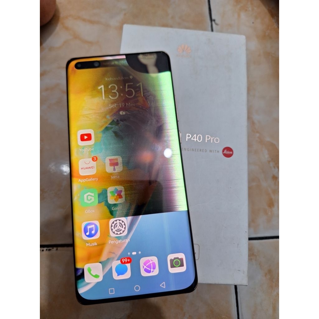 Huawei P 40 pro 8/256 Indosat Only Minus Lcd.