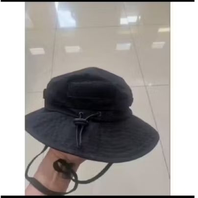 topi rimba hitam tactical jatah brimob polri/topi mancing