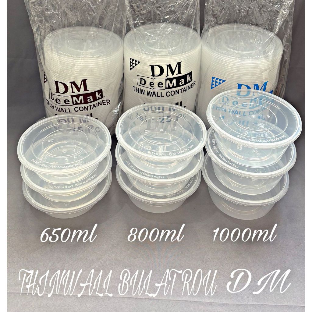 THINWALL BULAT ROU MEREK DM UKURAN 650ML/800ML/1000ML ISI 25 SET