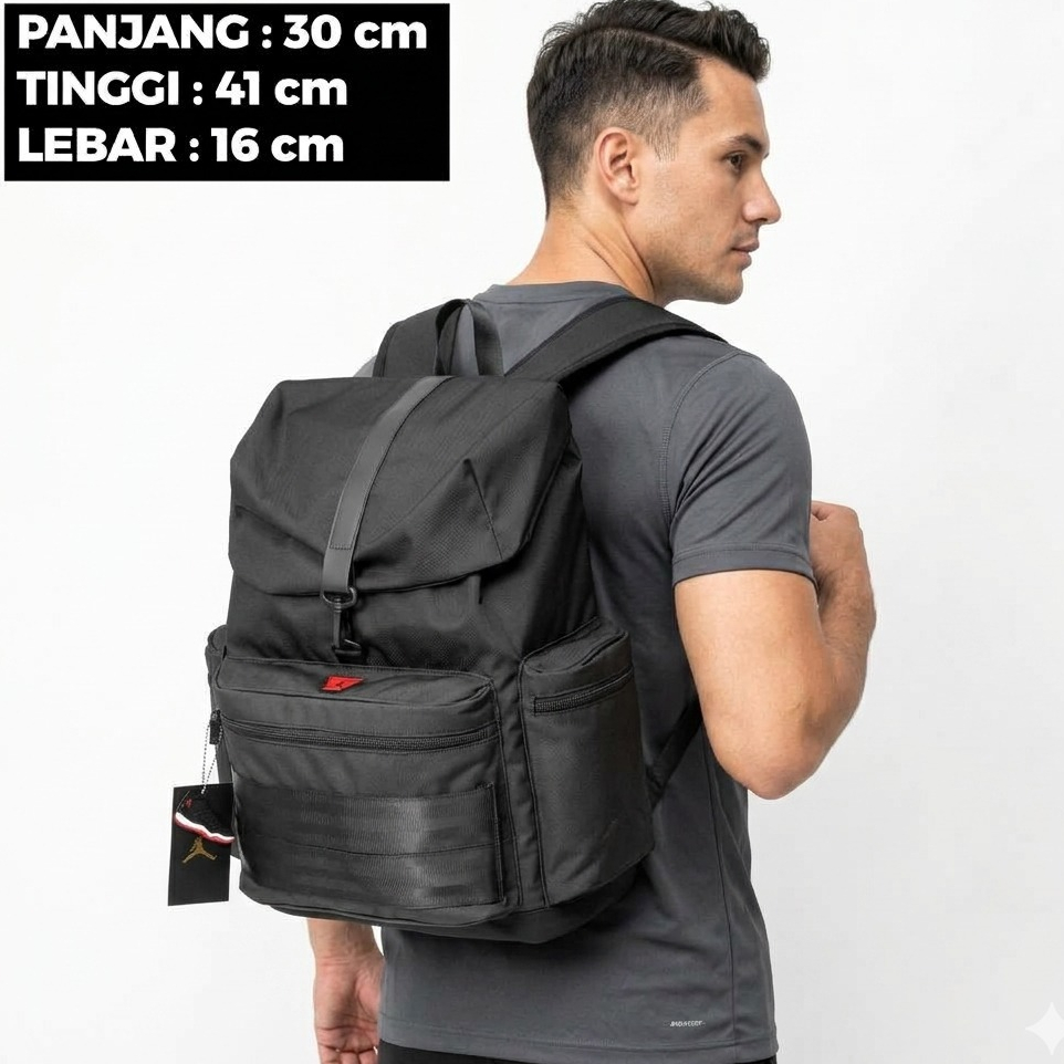 Tas Ransel Air Jordan Waterproof / Backpack Pria Roll Top
