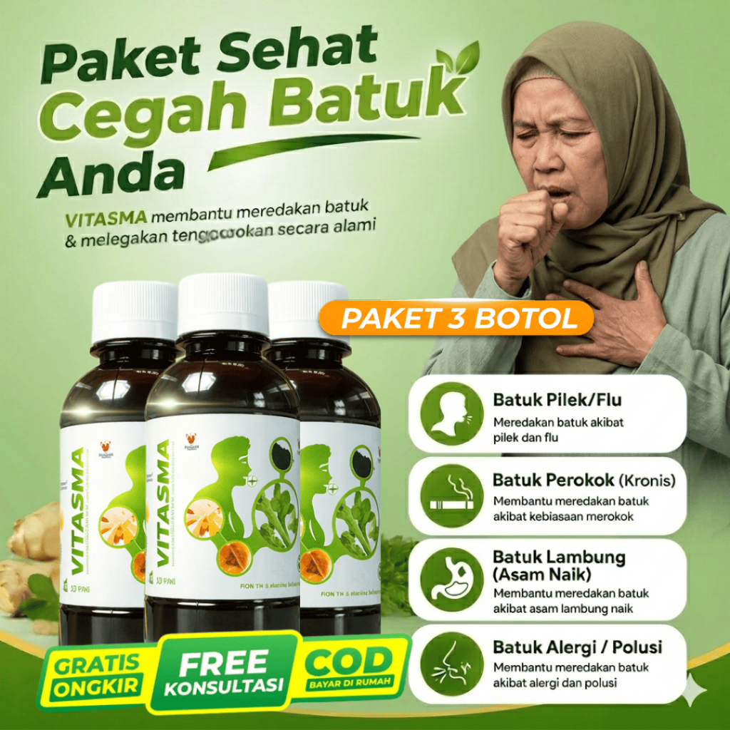 Paket Sembuh 3 Botol Madu Vitasma Original Official Store Obat TBX Obat Dahak Obat Paru Paru MADU BA