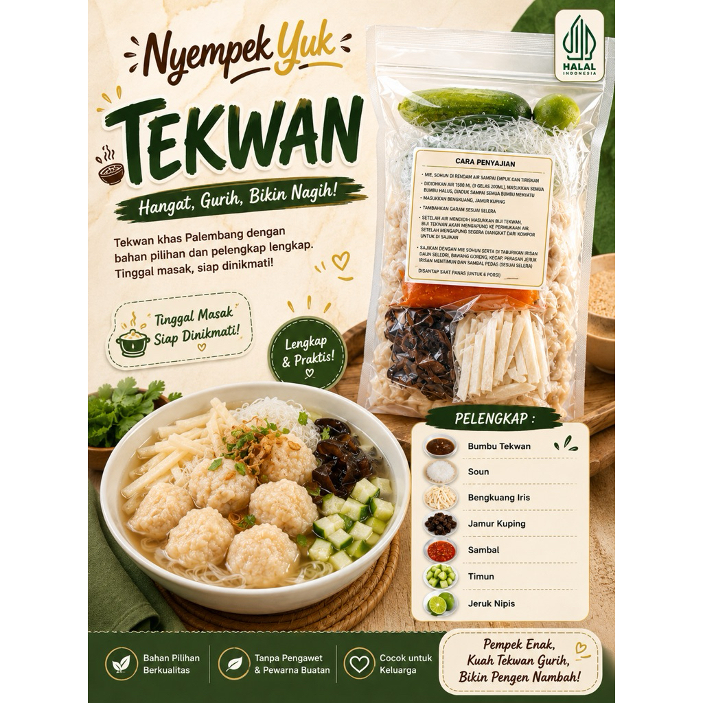 PAKET TEKWAN PALEMBANG 100% IKAN TENGGIRI ASLI
