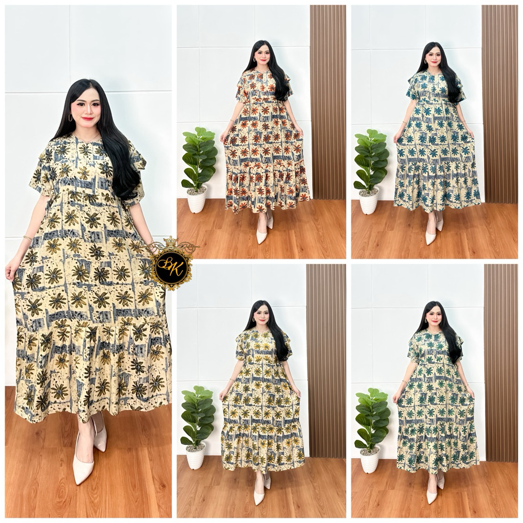 Dress Wanita |Daster Kanaya Jumbo Ld 130 | Dress Big Size Women | Dress Kanaya Jumbo| Daster Jumbo K