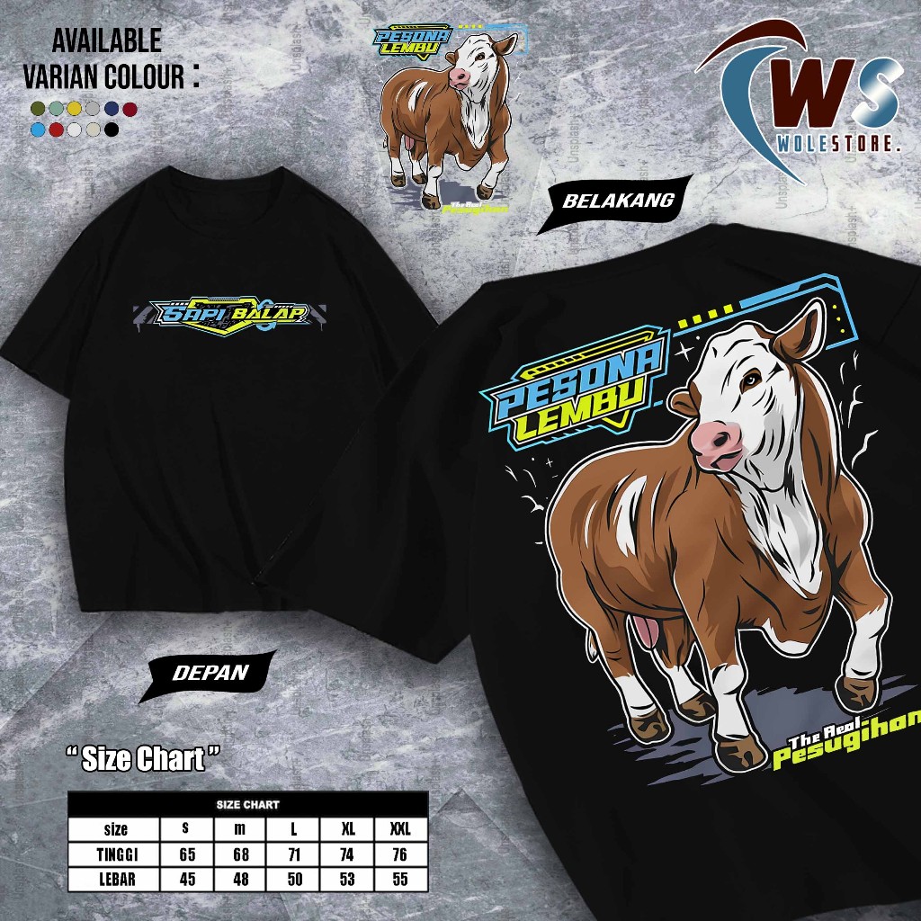 WOLESTORE - KAOS SAPI BALAP - KAOS SAPI BALAP PRIA DAN WANITA - PILIHAN TERBARU DAN TERLARIS