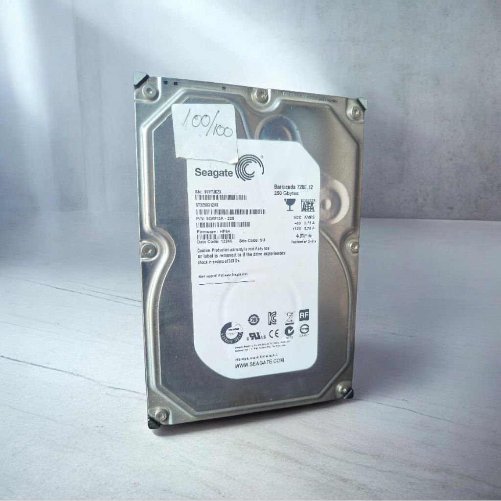 HDD PC Seagate 250GB Sentinel 100% normal like new