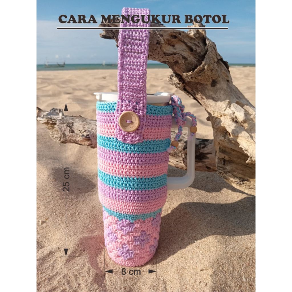 Stanley Cup Cover rajut/sarung tumbler rajut/botol rajut