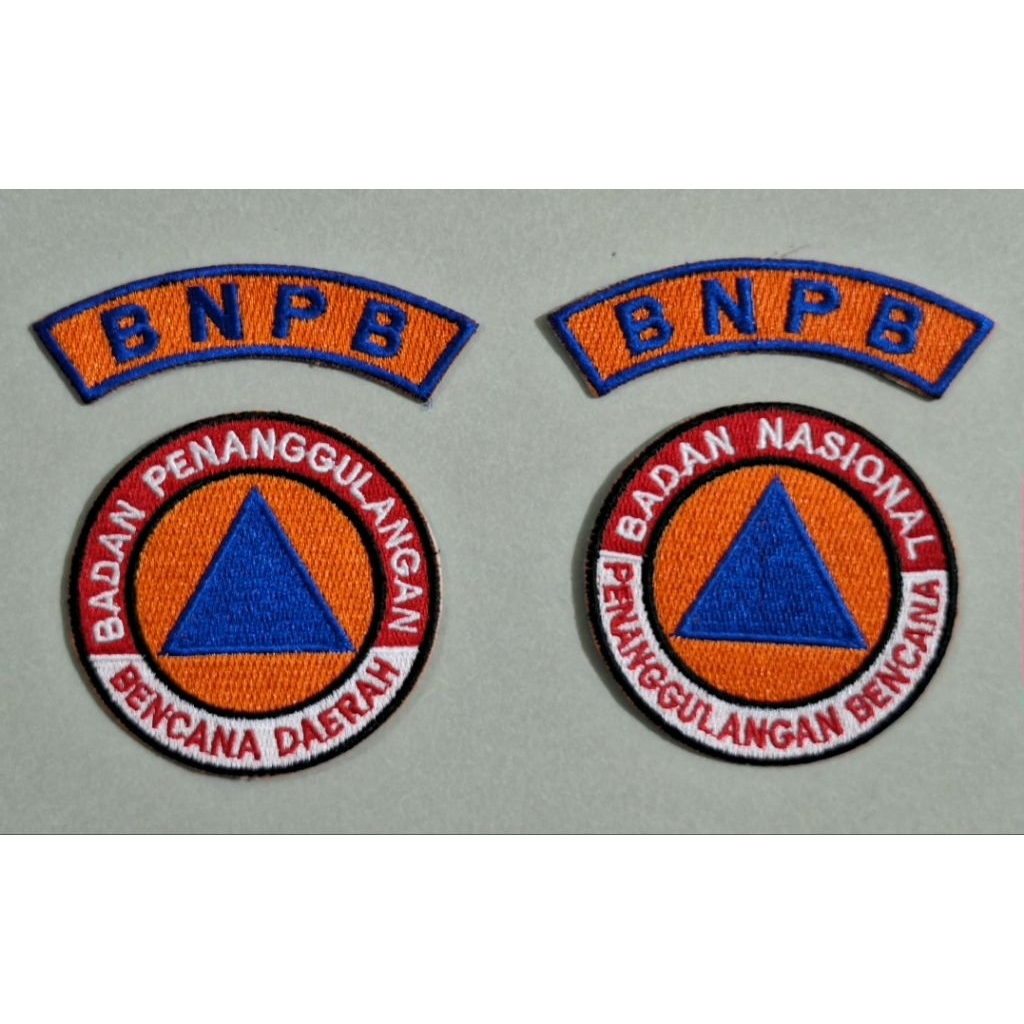 Bordir logo BNPB/BADAN PENANGGULANGAN/BADAN NASIONAL