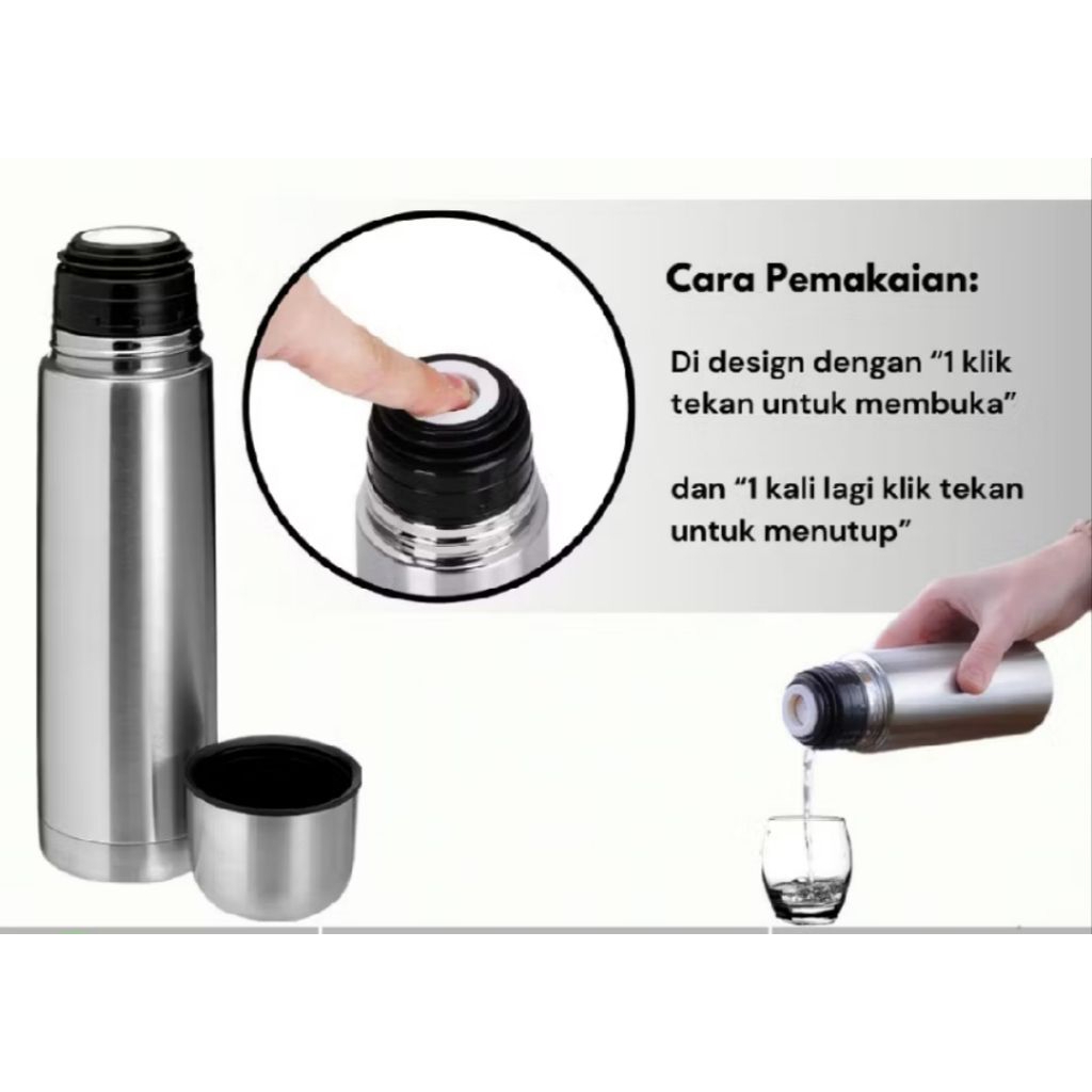TUTUP TERMOS VAKUM/ TUTUP TERMOS STAINLESS/ STOPPER TUTUP THERMOS/ TERMOS SHUMA