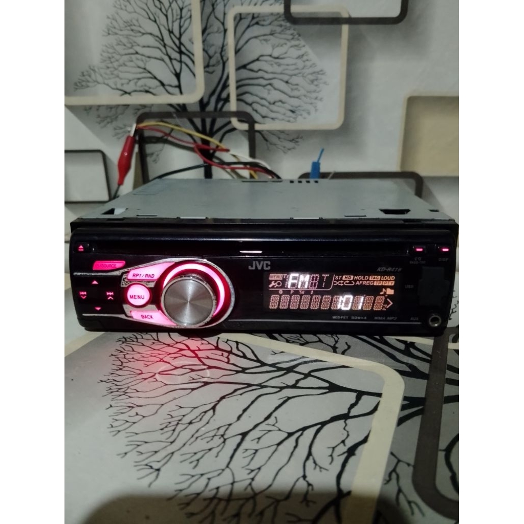 head unit tape mobil singeldin jvc KD-R416