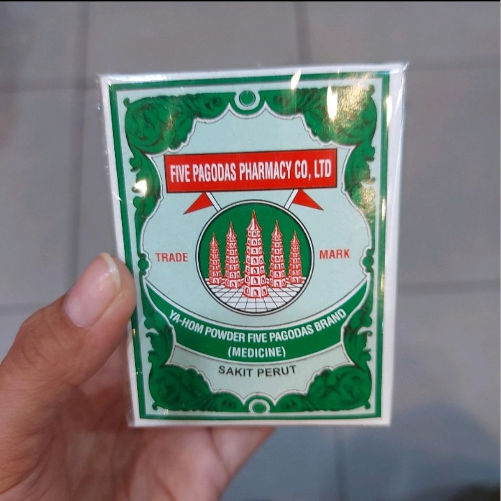 Pagoda lima menara botol 25g obat powder sakit perut