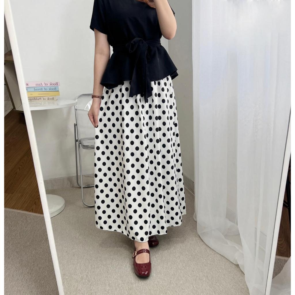 Dexalove - Dotty Rok Polkadot Panjang Wanita Kekinian