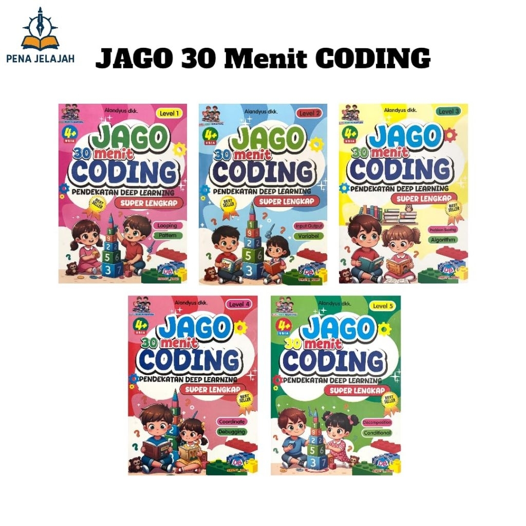 1 Set JAGO 30 Menit CODING - Jago 30 Menit Coding Full Colour