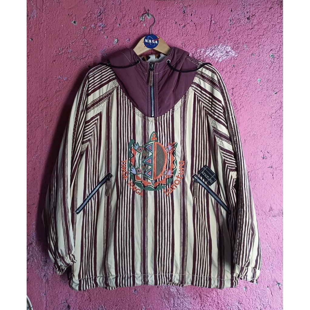 Jaket halfzip vintage salur lanatura by Goldwin ( perhatikan gambar dan deskripsi)