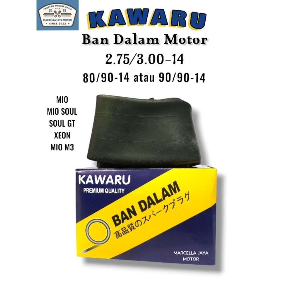 1 PCS BAN DALAM MERK KAWARU 2.75/3.00-14 atau 275/300-14 atau 275 / 300 - 14 atau 2.75/ 3.00 - 14 BA