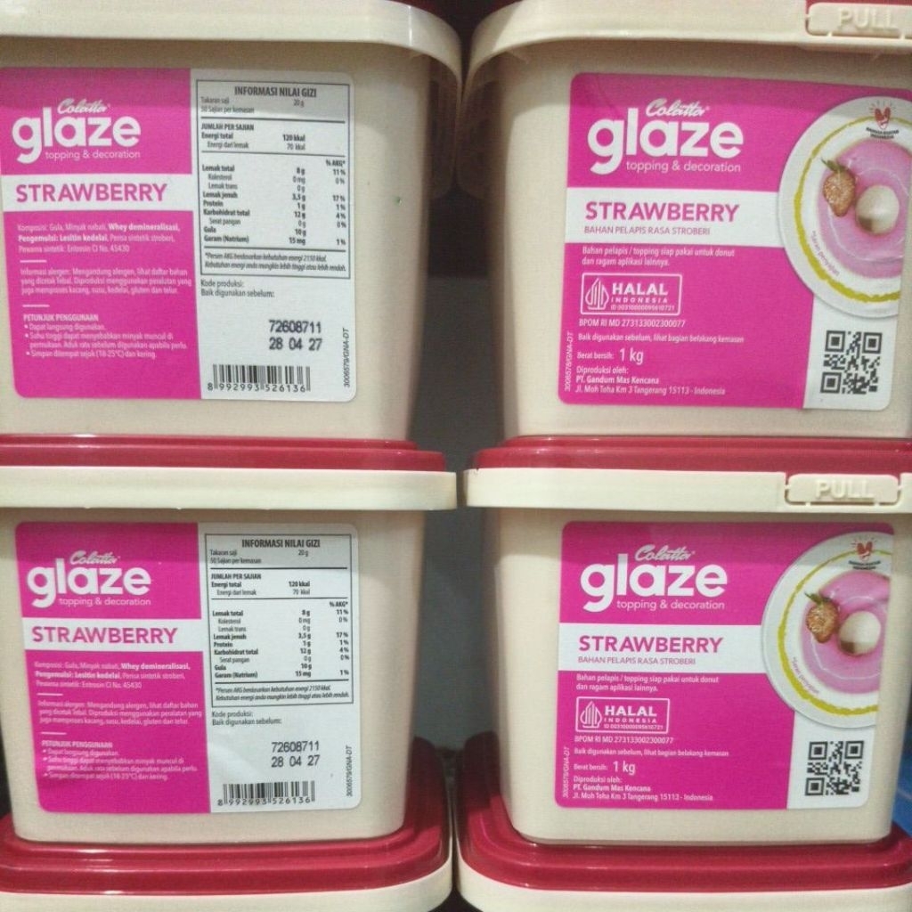 Colatta Glaze Donat 5kg Rasa Dark Chocolate - Tekstur Lembut, Topping Serbaguna, Siap Pakai