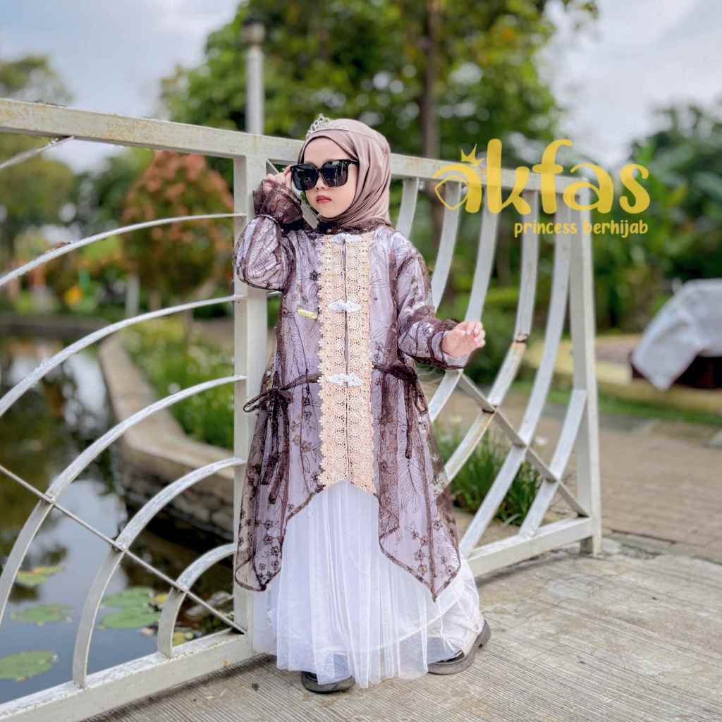 AKFAS - Setelan Gamis Anak dan Outer Brokat Gamis Brokat Lebaran Gamis anak Brokat Kode 66